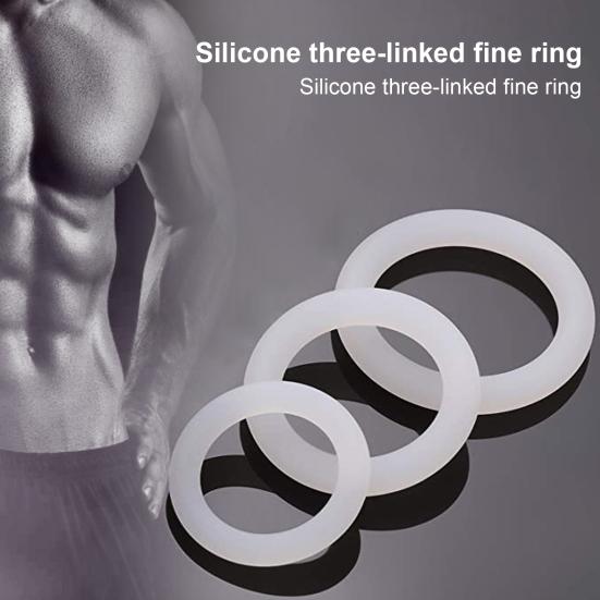 3Pcs Cock Ring Super Elastic Easy To Clean Silicone Delay Ejaculation Lock Ring for Male Masturbators