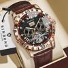 Automatic Tourbillon Mechanical Wristwatches for Men Luxury Luminous Waterproof Men's Business Watch