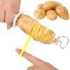Tornado Potato Slicer with 4 Stainless Steel Sticks Manual Twisted Potato Slicer Reusable Potato Twister Kitchen Accessories