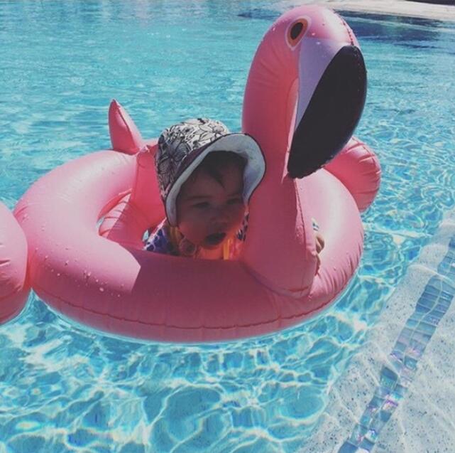 Kids Swimming Ring Baby Inflatable Pool Float Ring Flamingo Swim Ring Cartoon Kids Pool Toy Float Thick Ring