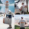 Men's Gray Waterproof Multifunctional Crossbody Backpack with Large Capacity for Business and Travel