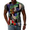 Impressionist Master Picasso Classic Oil Painting 3D HD Print Men And Women Art Taste Charm Short Sleeve Round Neck T-shirt Top
