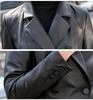 JINLUN Genuine Sheepskin and Lambskin Leather Winter Women's Jacket, Tailored, Spring, Autumn, (XL, Black)