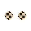 2pcs Design Sense Geometric Square Checkerboard Shape Earrings Korean Fashion Jewelry For Women's Party Delicate Accessories  