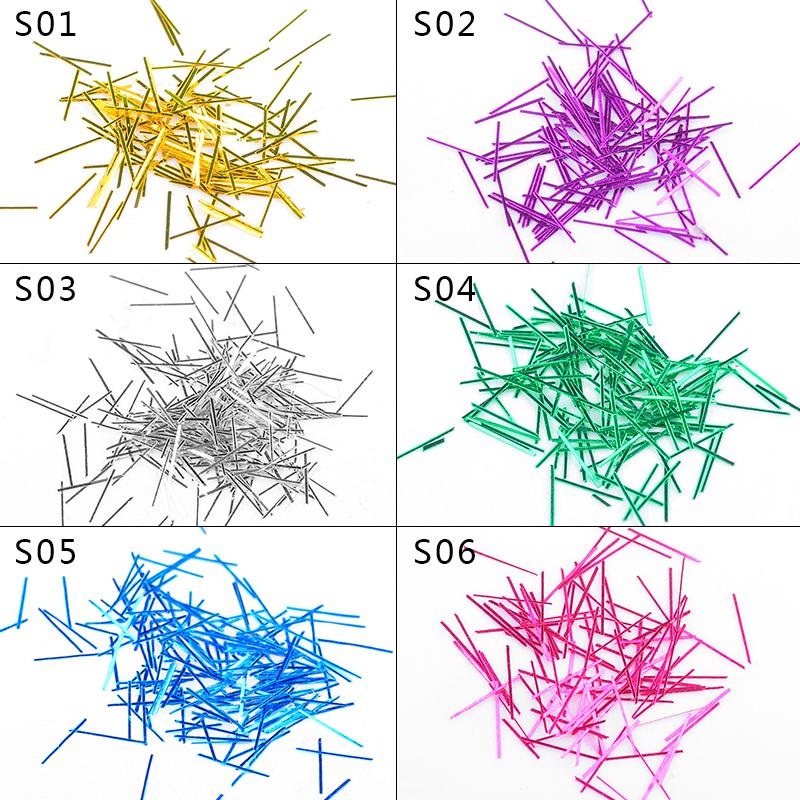 Mtssii 1g Colorful Shiny Laser Strip Irregular Paillettes Sequin Flakes Dust Nail Art Manicure Decor