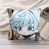 Chongyun Cute Genshin Impact Cushion Cover Silky Short Plush Invisible Zipper Dustproof Sofa Pillow Case For Home Decor
