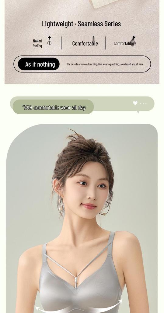 Nahtloser, kabelloser BH: Weicher Halt, Anti-Hänge-Effekt, Entwickelt für große Brüste