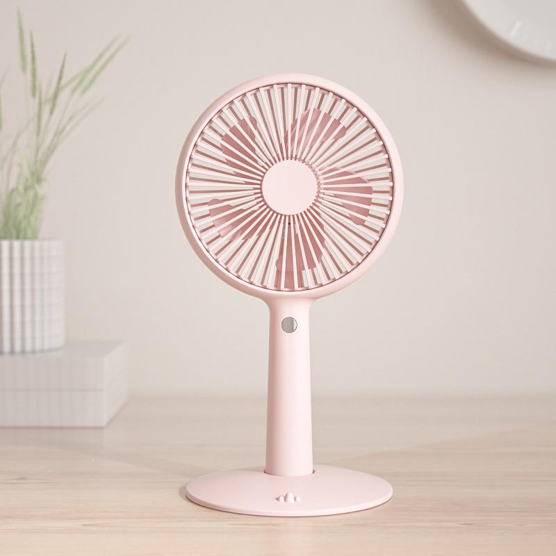 Portable USB Rechargeable Handheld Fan with Three-Speed Adjustment for Desktop or Dorm Use As shown