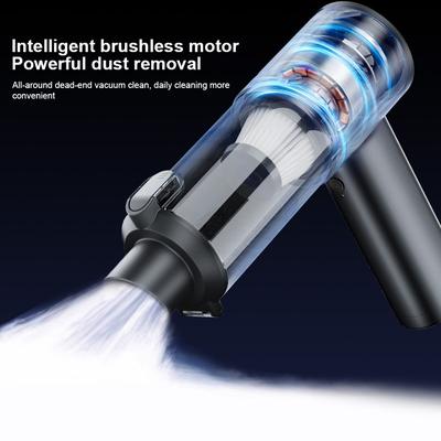 Electric Car Vacuum Type-C Rechargeable Wireless Brushless Motor Cleaner High Power Vacuum Air Duster for Mattress Home Couch