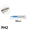 Nutdrivers Screwdriver Bit PH1 PH2 PH3 PZ1 PZ2 PZ3 1/4inch 12Pcs 50mm