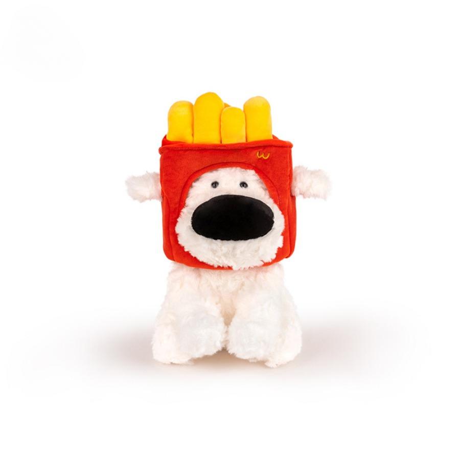 Big Nose Dog Plush Toy French Fries Puppy Slippers Hats Plushie Dog Dolls Birthday Party Decoration Stuffed Animal Gift
