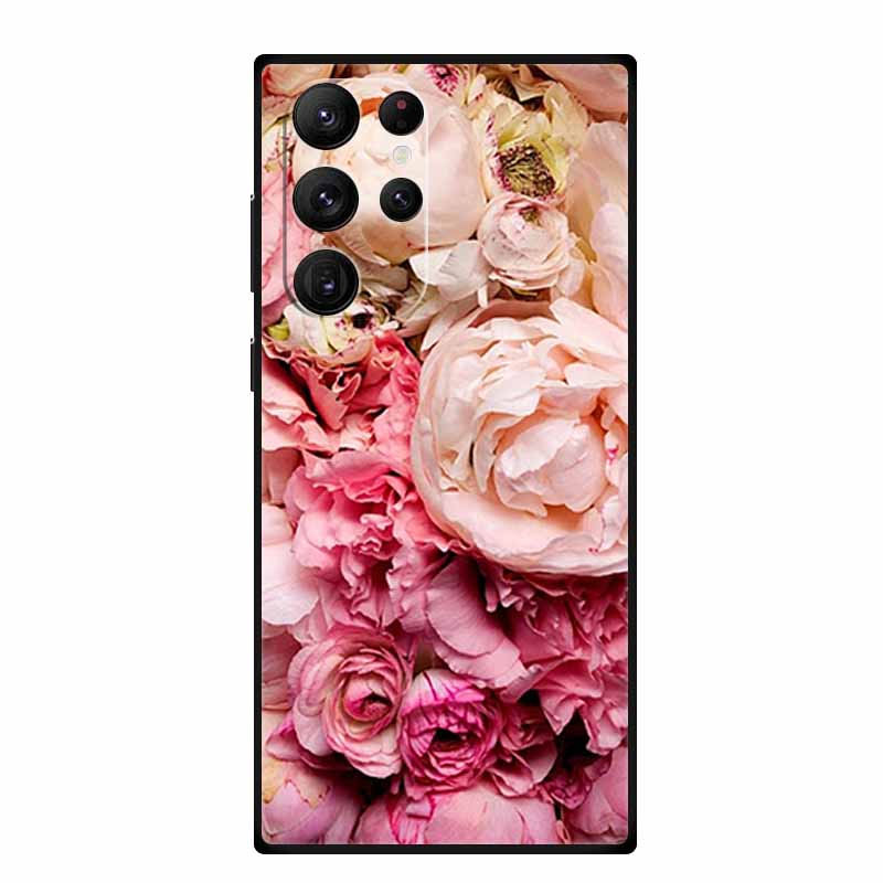 For Samsung S23 Ultra Phone Case Cover S23Ultra Black Silicone Soft Back Case For Samsung Galaxy S22 S23 Ultra Case S 23 Ultra