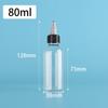 PET Jelly Bottle with Rotating Cap - Liquid Pigment Dropper, Refillable, Available in 60/80/100/200ml Sizes
