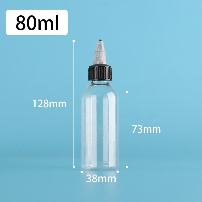 PET Jelly Bottle with Rotating Cap - Liquid Pigment Dropper, Refillable, Available in 60/80/100/200ml Sizes