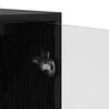 Highboard in Black Oak Look 26.8 x 14.6 x 55.9 in (W x D x H) Particleboard