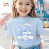 Cinnamoroll Mädchen Süßes Lässiges Kurzarm Sommer Print T-Shirt ein Perfektes Geschenk für Kinder im Alter von 4-14 Trendig für Streetwear Look