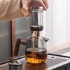 Glass teapot, wooden handle, Chinese tea ceremony, transparent tea set, cup filter, high borosilicate Japanese pot