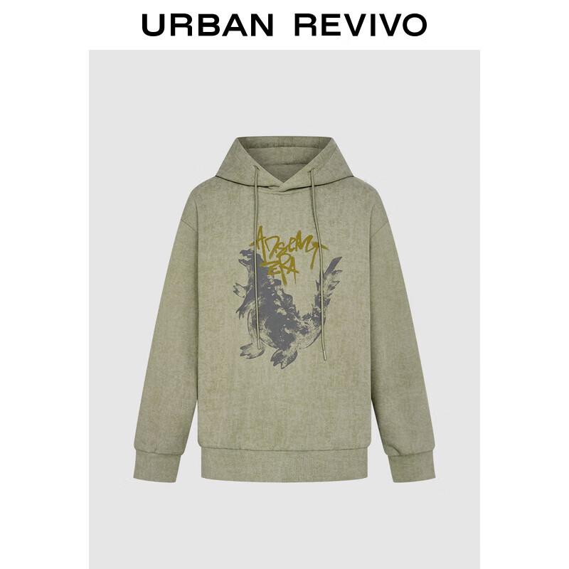 

UR Men s 2024 Winter Animal Print Loose Hooded Sweatshirt XS