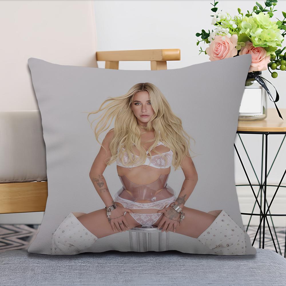 Kesha Pop Music Singer cushion cover Pillow Case Square Cushion Room Bedroom Headboard Sofa Living Backrest Nap Time