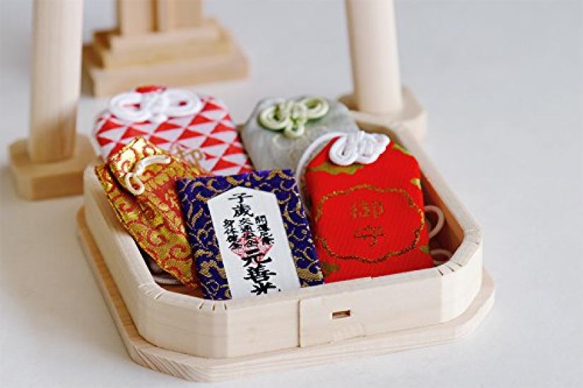 Smallest Shrine with Torii Made In Japan from All Cypress for Placing Shrine Amulet Amulet Stand H10 X X D4 Yamakou's Gate, Wood, Amulets, Altar,