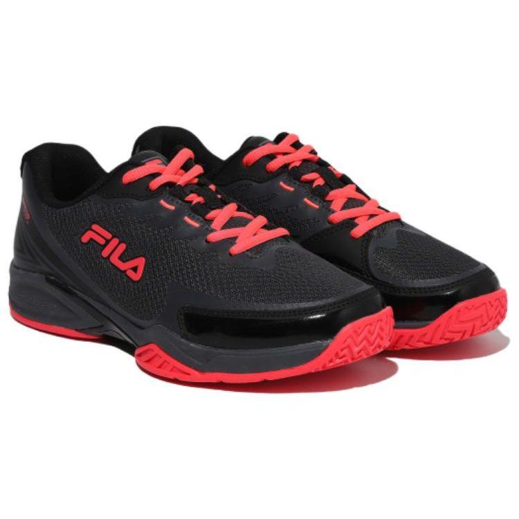 FILA Advantage T7 Low Top Tennis Shoes Unisex sneakers Black Red 1TM01884F_005