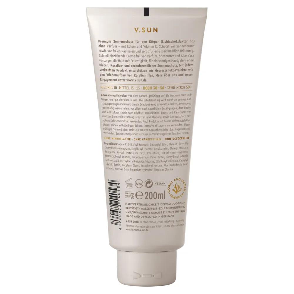 V.SUN Body Sun Cream Unscented LSF 30, 200ml