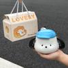 Girls' Heart Birthday Gift Cute Paccharia Dog Ceramic Mug with Lid To Give Birthday Gifts for Men and Women