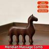 Scalp Relax Scalp Meridian Massager Zodiac Horse Design Sandalwood Hair Comb  Face Eye
