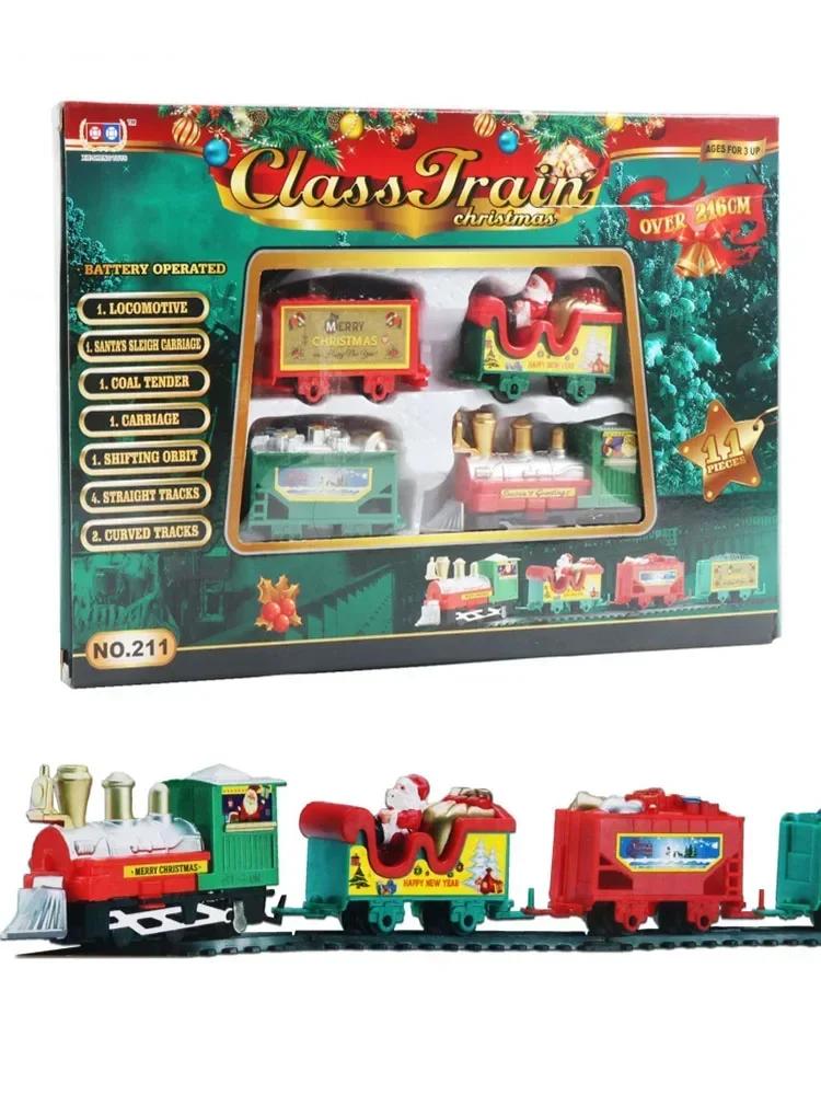 Christmas Train Set Assemble Railway Tracks Toys Decor Christmas Tree Train Gift Toy For Kids Birthday Party Gift Christmas Gift