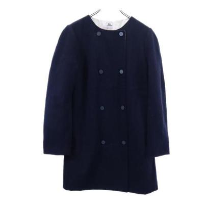 Wool Blend No Color Coat 38 Navy Blue Women Used