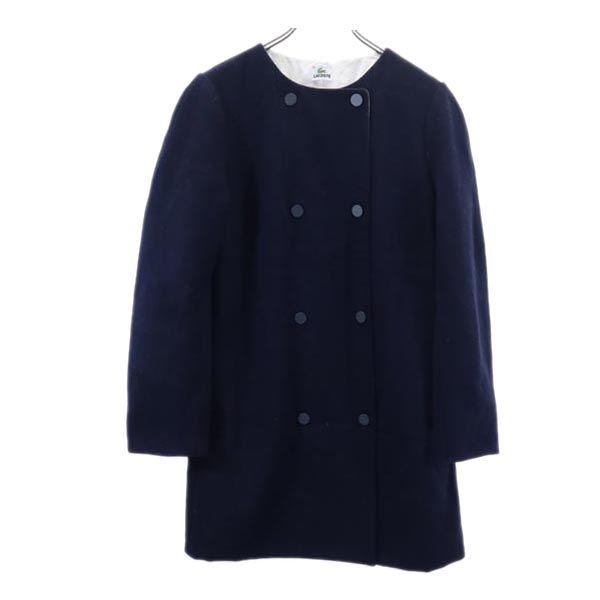 

LACOSTE wool blend No color coat 38 Navy blue Women Used