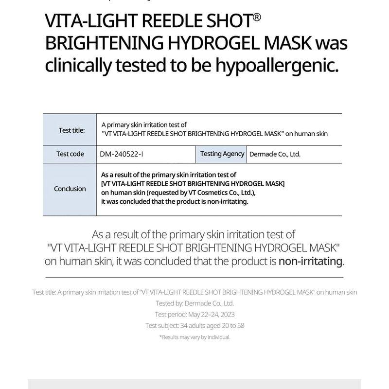 VT Vita-light Reedle Shot 100 2Step Hydrogel Mask