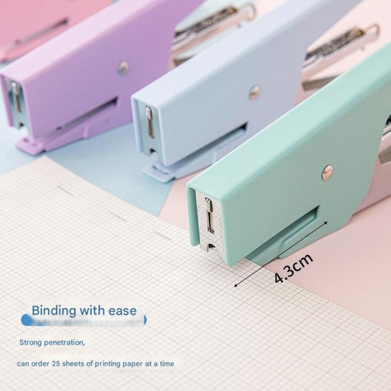 Desktop Stapler For Office and School with Metal Structure and Fashion Design Travel Friendly File Management Stapler