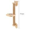 1Pc Wall Mounted Cat Scratching Post Wall Pet Furniture Wooden Sisal Rope Kitten Scratcher Tree Thicker Columns for Large Cats