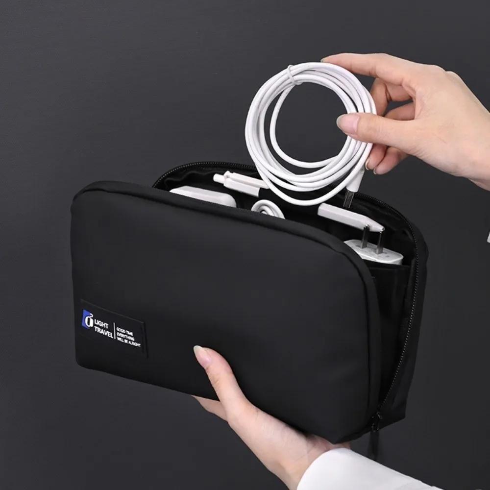 Portable Electronic Organizer Bag For Charging Cables Power Bank Headphone Adapter Travel Gadget Storage Pouch