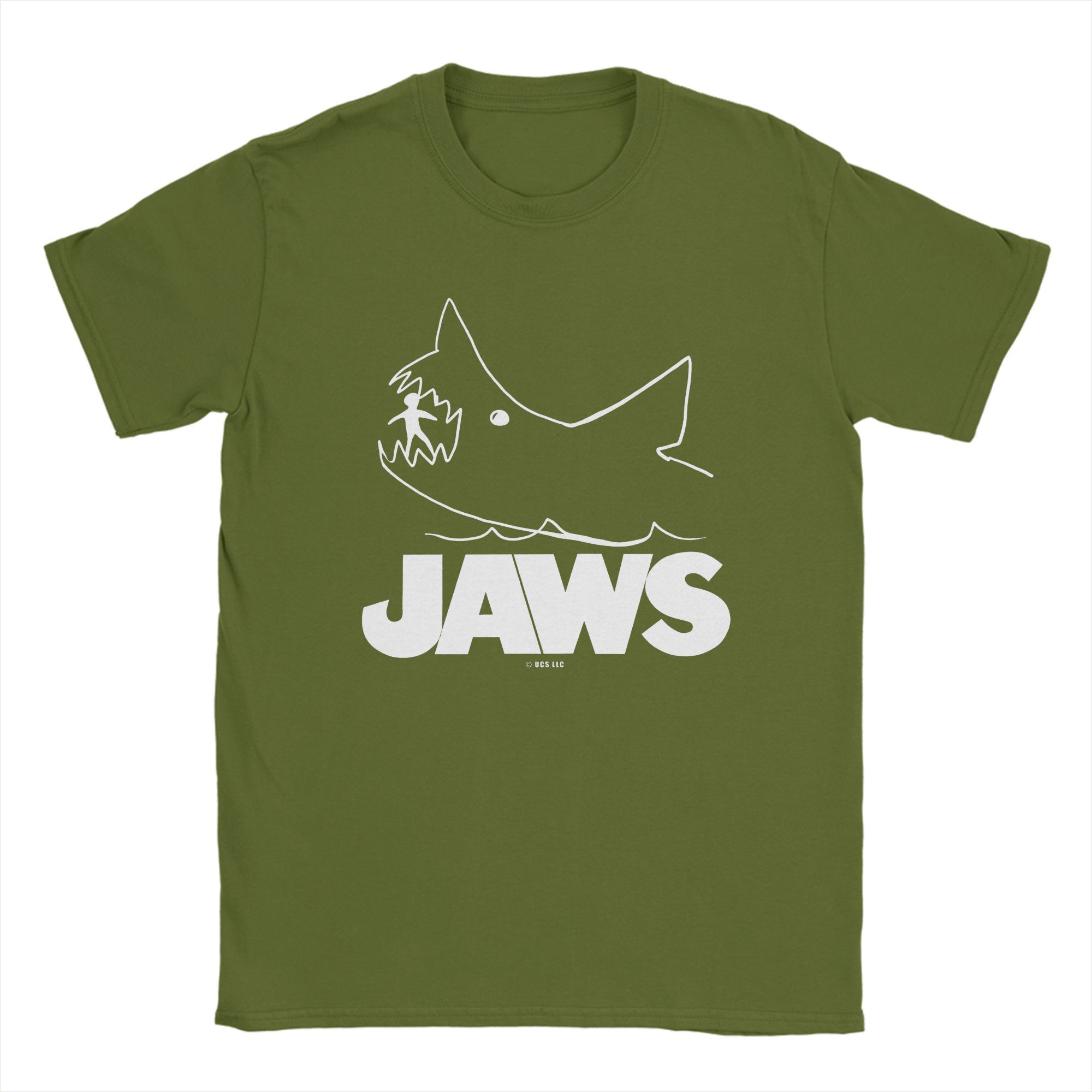

Jaws movie T Shirt Hip Hop T-Shirts Short-Sleeved Vintage Tops Summer 100% Cotton O Neck Plus Size 5XL Tees 4XL