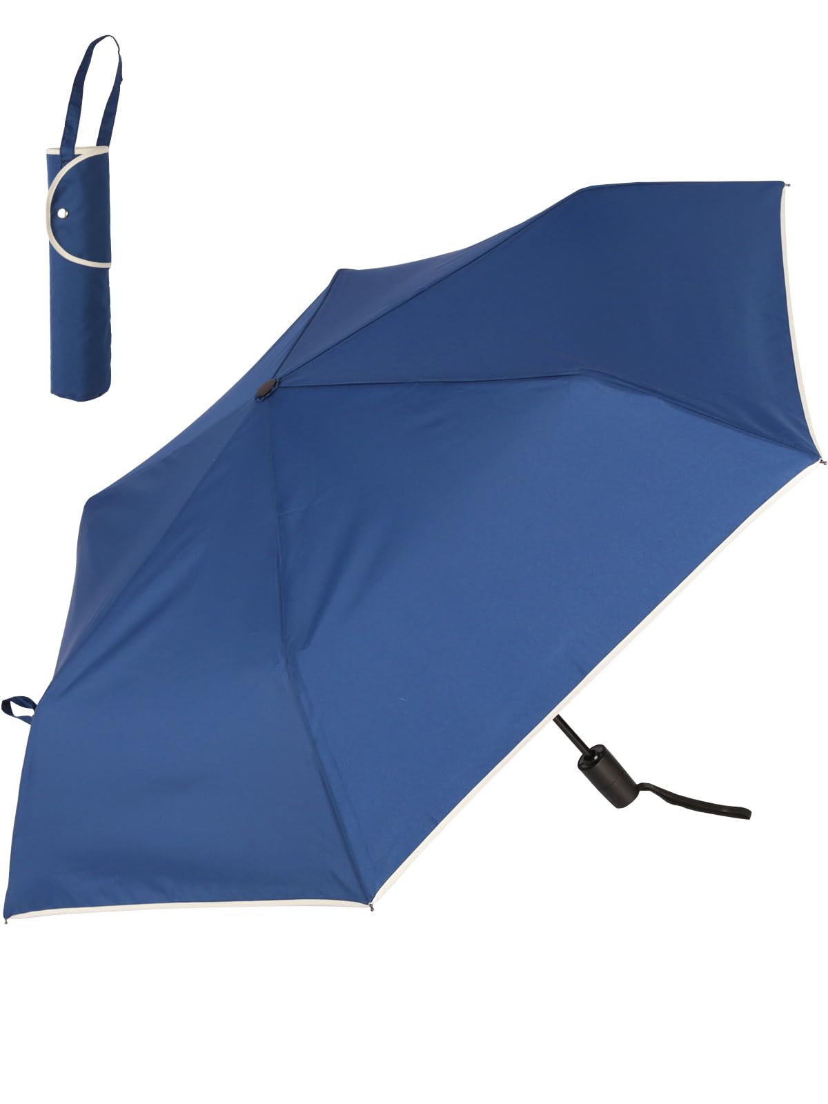

KIZAWA Folding Automatic and Level 5 Water Large Umbrella, Lightweight, One-Touch Open/Close, Women s Men s, Repellent, Compact, Durable, (Navy)