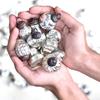 25 Pieces Silver Glass Vintage Christmas Ornaments Mini Bulk Mercury Decorative Ornaments X Mas Balls for Halloween, Christmas Tree