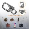 [Ahiller] 8cm Karabiner Schlüsselanhänger Clip - Hochleistungslegierung Doppelverschluss Design Wolframstahl Dorn - Kleiner Schlüsselring für Camping Wandern Angeln Outdoor