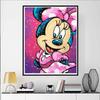 Disney Diamond Painting Minnie Mouse Splatter Graffiti Style Illustration Mosaic Embroidery Diamond Painting Cross Stitch Home Decoration 5D DIY