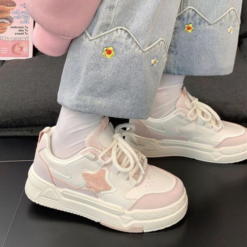 Star little white shoes women's new board shoes versatile breathable spring and autumn platform casual sports women's shoes