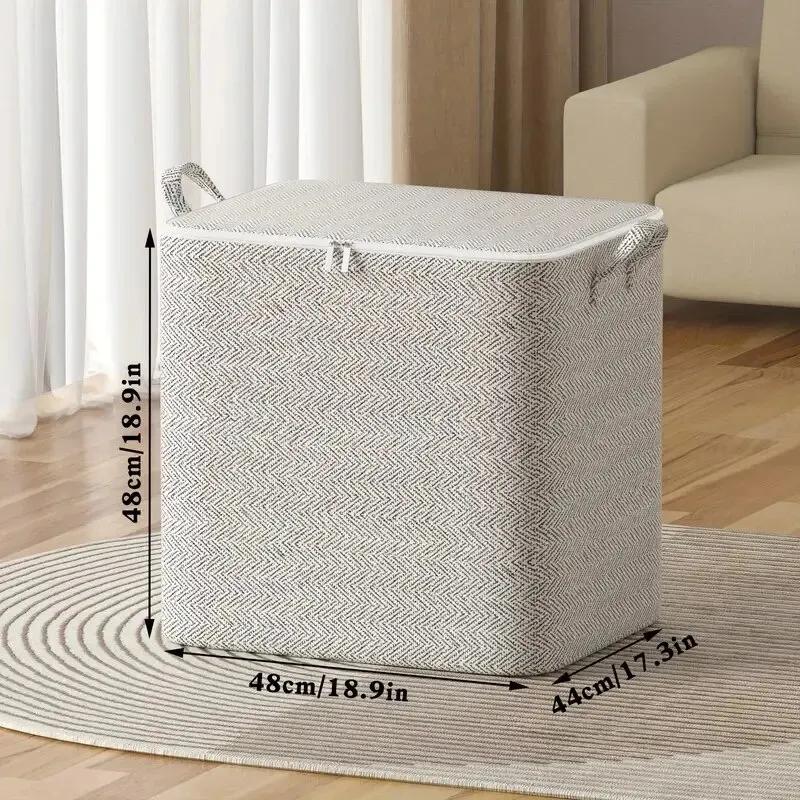 Large Capacity Storage Bag Non-woven Material, Closet Wardrobe Organizer Can Be Used For Quilt Clothing Toys Oraganizers
