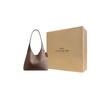 Coach Brooklyn 28 Logo Magnetic Closure Natural Grain Leather Tote Shoulder Bag Large Women Bags Dark-Gray CU068-B4CBD