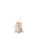 1pc Vintage-Style, Highly Creative Openwork Tin Christmas Ornament, Featuring a High-Quality Champagne Gold Satin Ribbon Bow