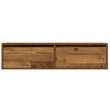 TV Cabinet with LED Lights Rustic Wood Look 100 x 35.5 x 25 cm
