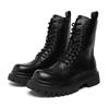 Men Fashion Party Nightclub High Boots Black Stylish Original Leather Shoes Cowboy Platform Boot Handsome Long Motorcycle Botas