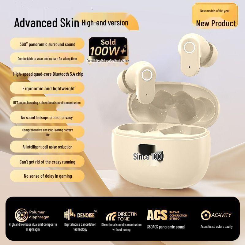 Wireless Bluetooth TWS Earphones: Noise Cancelling, Low Latency, High Sound Quality, Long Standby, Universal Fit for Mobile, Gaming & Sports
