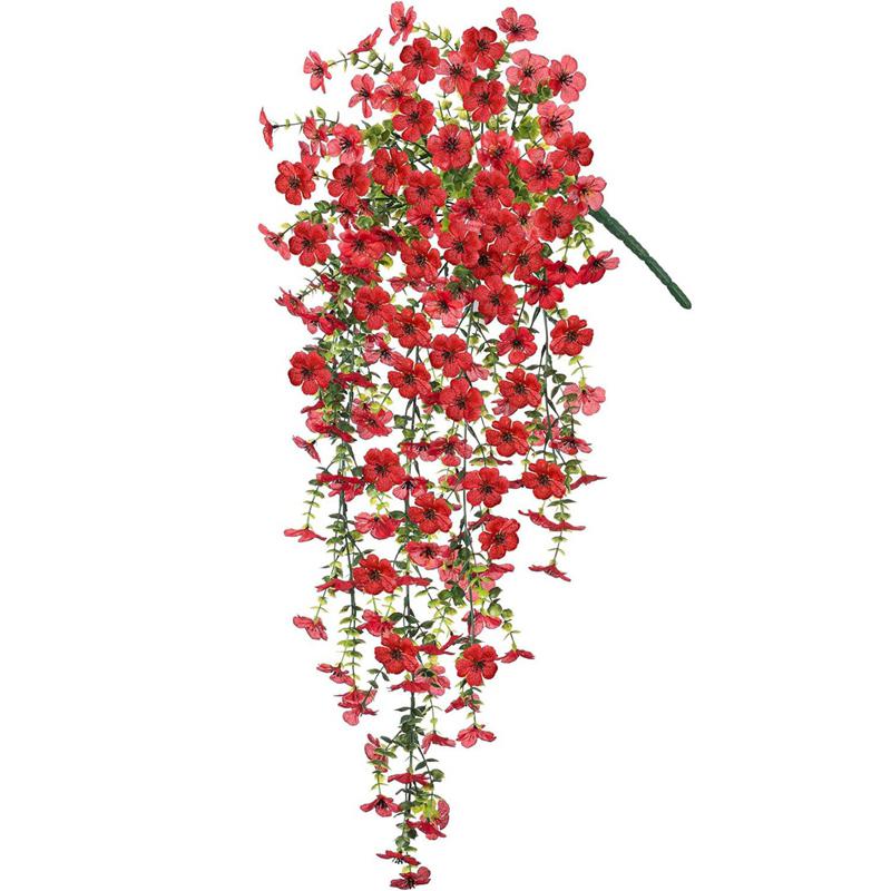 Artificial Morning Glory Flower UV Resistant Hanging Flowers Silk Morning Glory Garden Wedding Decoration Outdoor Hanging Plants