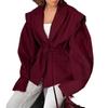 Fall/Winter New Style Fashionized Tight-Sleeved Slimming Strapless Loose-Weave Versatile V-Neck Coat for Women