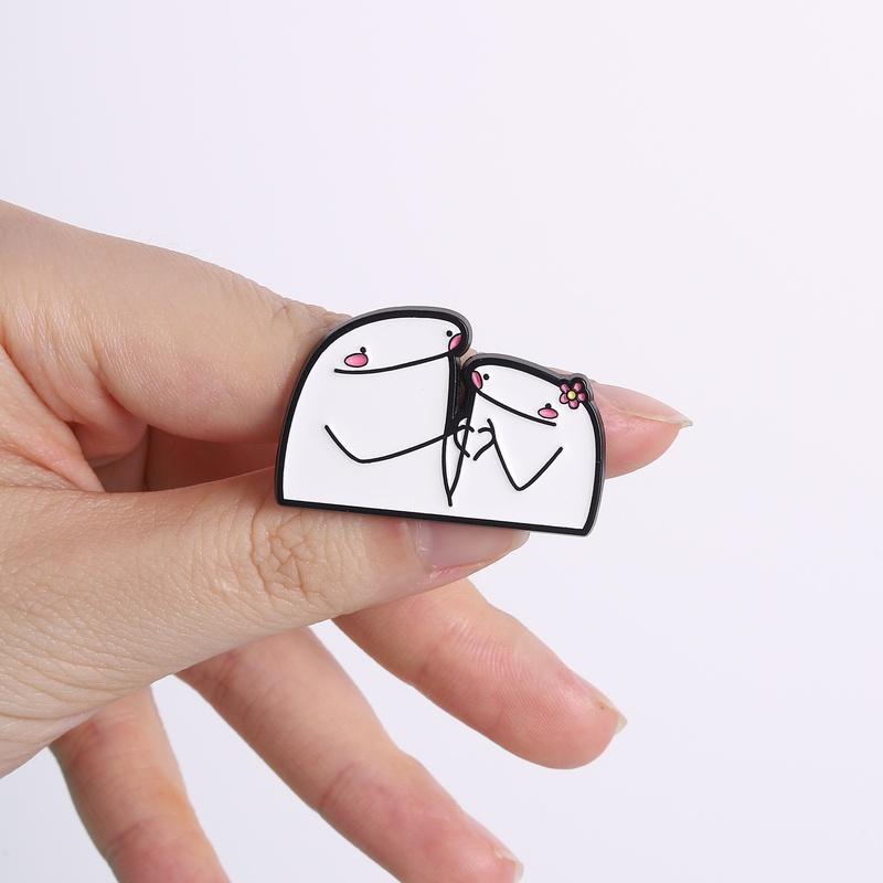 Flork Meme Enamel Pins Funny Sarcasm Cartoon Brooches Cute Humorous Spanish Quotes Lapel Badges Jewelry Gift for Friends